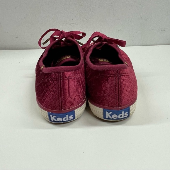 New Keds Champion Velvet in Burgundy Size 7.5 - Picture 5 of 9